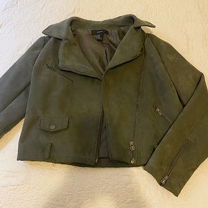 Forever 21 Sage Green Faux Suede Jacket